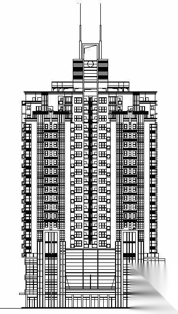 [柳州市]某二十一层商住楼建筑施工图