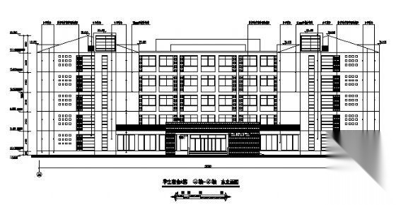 河南某高校五~六层宿舍楼建筑初设图