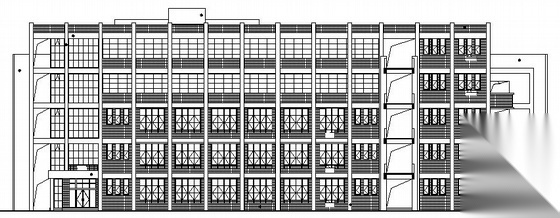 某中学五层图书综合楼建筑施工图