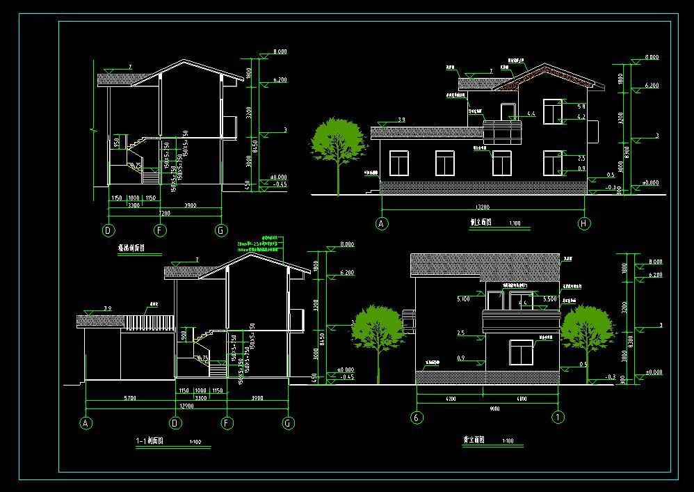 简约农村住宅建筑设计方案施工图