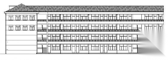 来安县某四层中学教学楼建筑结构方案图