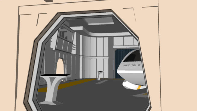 星际迷航tng shuttlebay 显示器 台灯