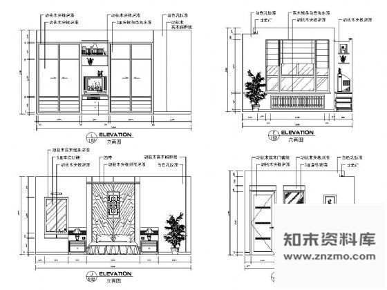 图块/节点主卧室立面设计图