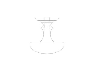 现代五金管件现代五金管件门把手膨胀螺栓管件弯头门锁施工图 展興拉手俯視側視
