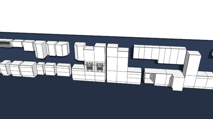 厨房壁柜 草图大师模型