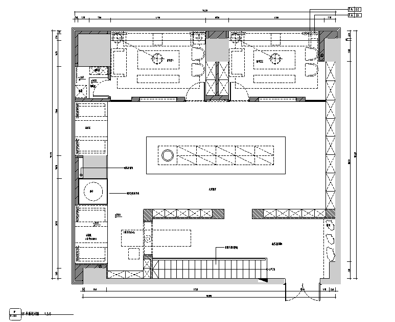 新中式素雅风玉石展厅室内设计施工图（含超清效果图）