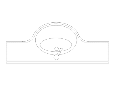 卫生间电器洁具厨具灯具施工图 面盆
