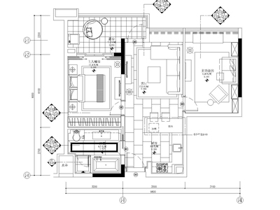 [广东]梁志天-广州雅居乐科学城公寓3号户型一居室样板