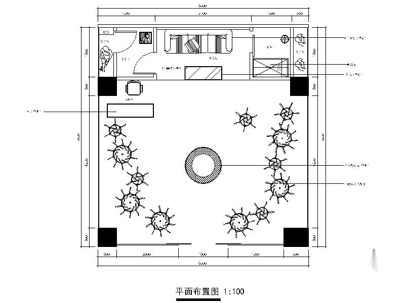 48㎡某服装专卖店装修施工图