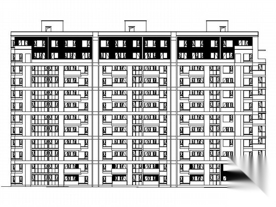 [山东]高层现代风格住宅区规划及单体建筑施工图（知名设...