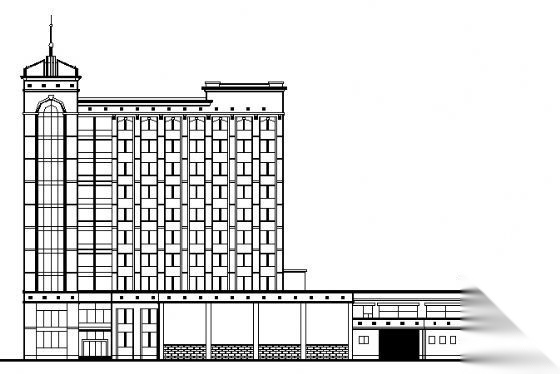 某十层银行办公楼建筑方案图