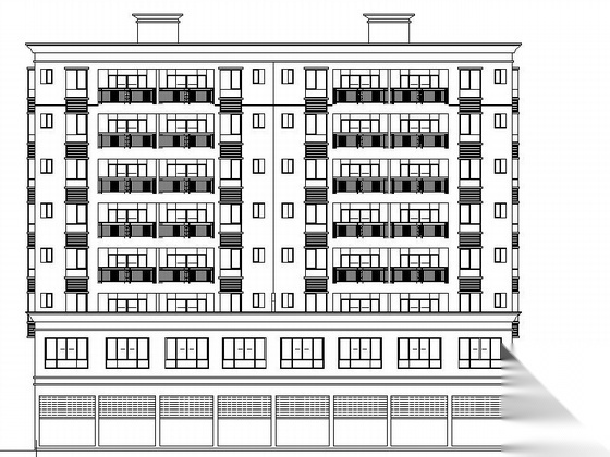 某九层商住建筑扩初图