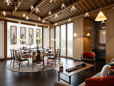 新中式家居餐厅