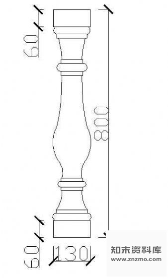 图块/节点西式栏杆柱