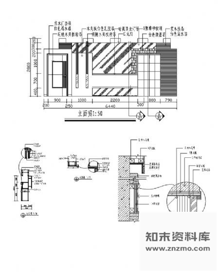 图块/节点装饰墙详图 墙面通用节点