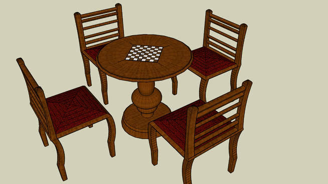 4椅棋桌
