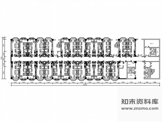 图块/节点某大型花园酒店房型平面分布CAD图块下载