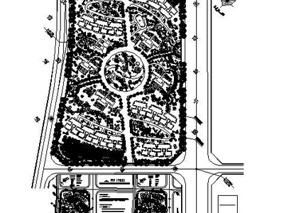 某小区景观规划总平面图 规划平面图