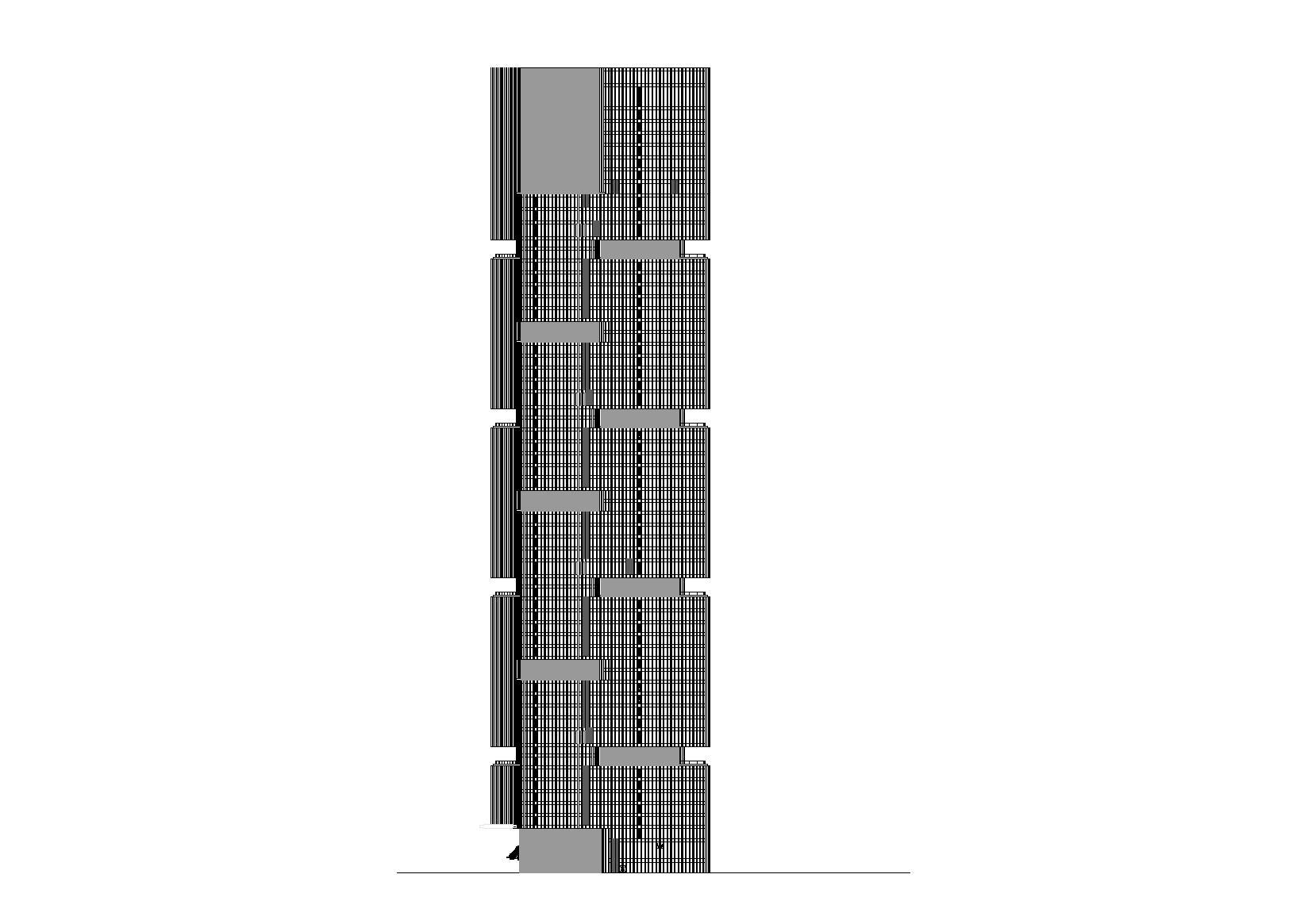 [河南]郑州绿地中央广场现代风高层综合体办公建筑施工图...