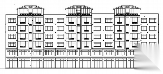 河北省某底商住宅楼建筑方案图