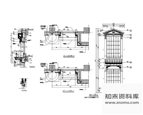 图块/节点欧式建筑连窗详图1