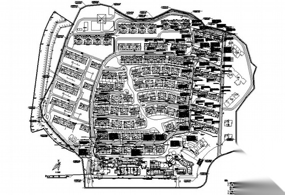 某小区水电管网布置及道路剖面图 建筑给排水 给排水图
