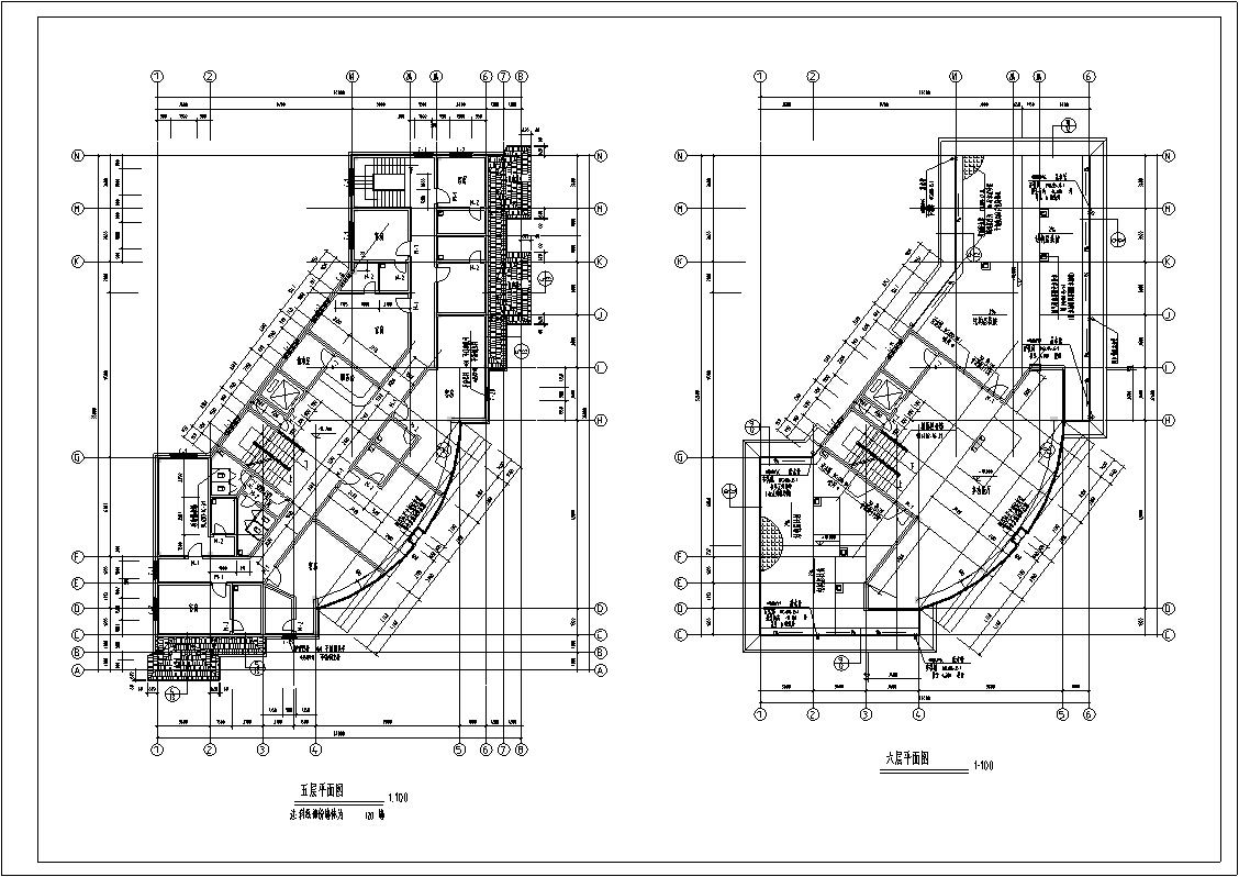 滨江新区新桥村小区会所建筑施工图 娱乐会所