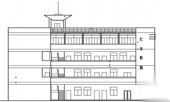 某四层卫生院行政楼建筑方案图