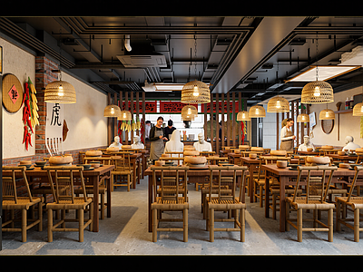 现代火锅店