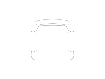 沙发 平立面图图块平面图块