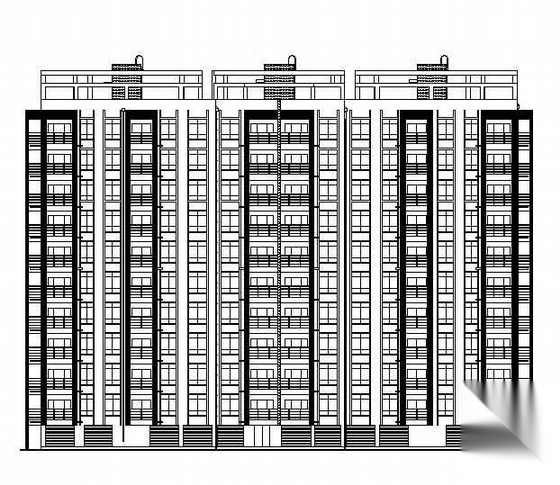 某十层钢结构纯框架体系公寓楼建筑结构施工图