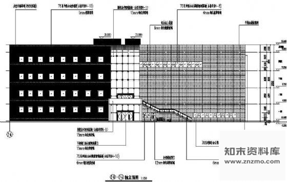 图块/节点会所及接待房幕墙装饰 节点 结构节点图