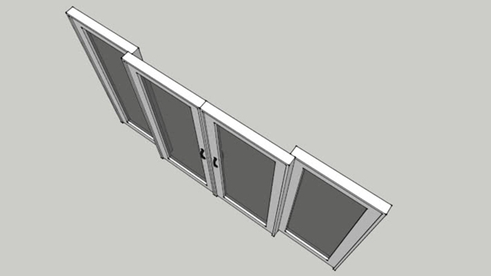 双开门 草图大师模型