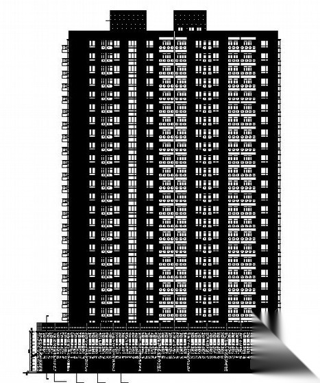 [成都]住宅楼外墙石材幕墙设计图