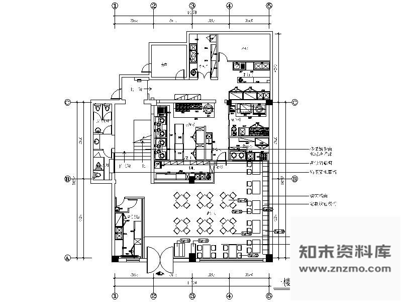 施工图上海某港式茶餐厅装修图(含效果)