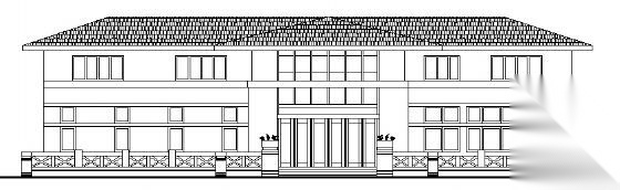 中西部地区某村委会二层办公楼建筑施工图