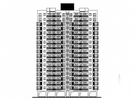 [四川]某住宅区十八层塔式住宅楼建筑方案图（含效果图）