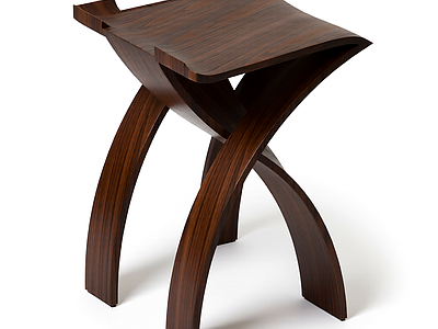 木质交叉腿凳