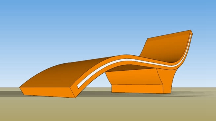 躺椅 草图大师模型