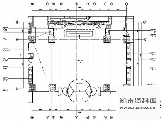 施工图某酒店写字楼大堂室内装修图