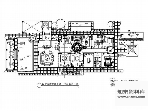 施工图深圳现代高端空中别墅室内施工图含效果图