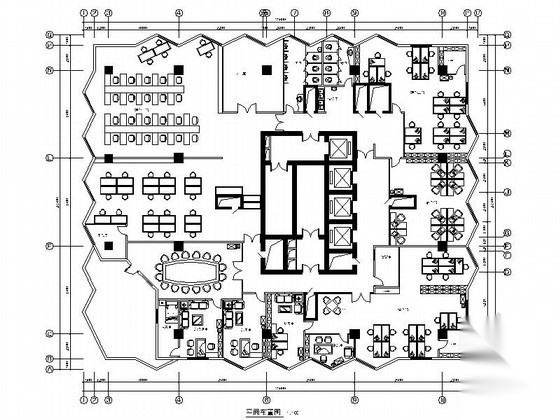 [重庆]精装办公空间装修图