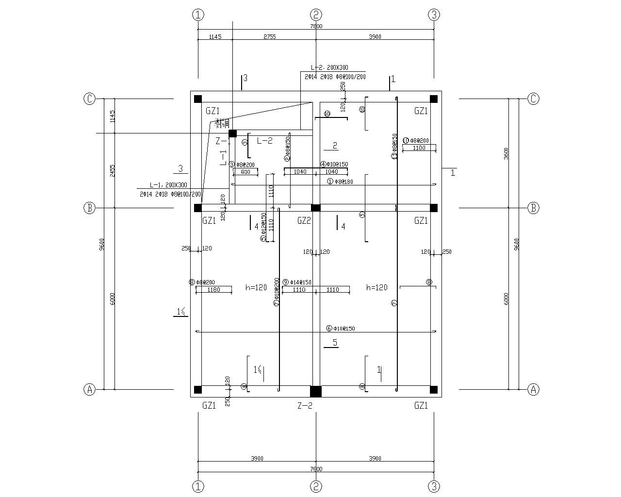 小型砖混结构设计施工图带阁楼（CAD）