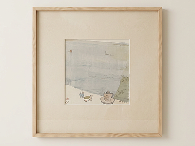 原木框装饰画挂画