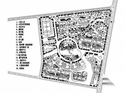 某小区景观规划总平 居住区景观 示范区景观
