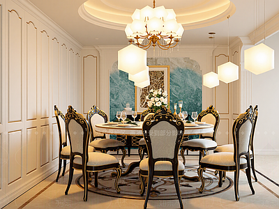 欧式圆桌餐厅