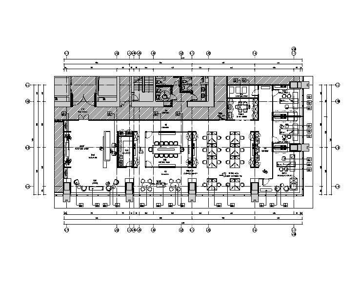 [天津]简约派精装办公空间室内设计施工图（含方案和效...