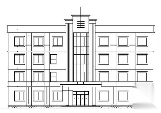 某法院四层办公楼建筑施工图