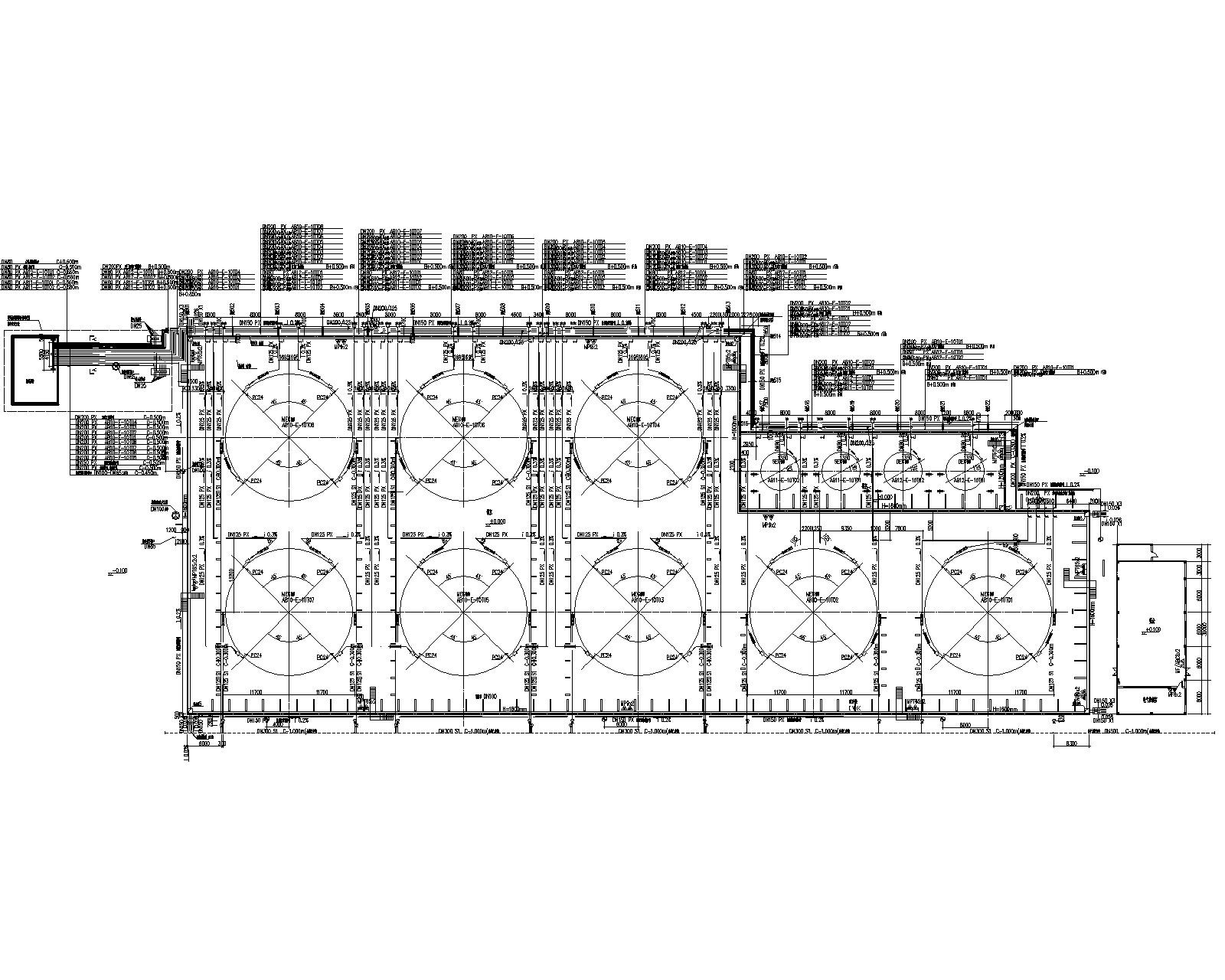 某化工罐区固定泡沫灭火系统、固定冷却水系统 建筑给排水 给排水图