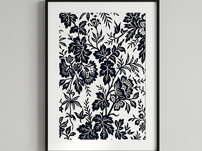 黑白植物挂画挂画
